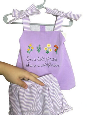 Wildflowers Embroidered Outfit Set